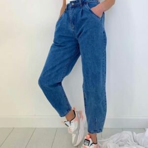 Заказать джинсы slouchy женские голубые недорого