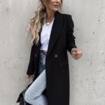 Купити в інтернеті чорне пальто кашемірове (розмір 42-56) для жінок