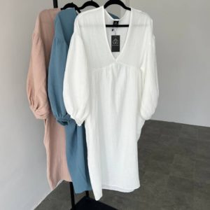 Купити в Україні на літо Сукню вільного крою з мусліну різних кольорів жіноча