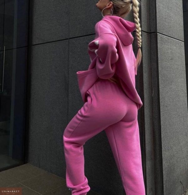 Придбати в Україні жіночий Спортивний костюм із великим принтом рожевого кольору