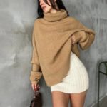 Купить женский удлиненный свитер с горлышком хорошего качества в Украине недорого