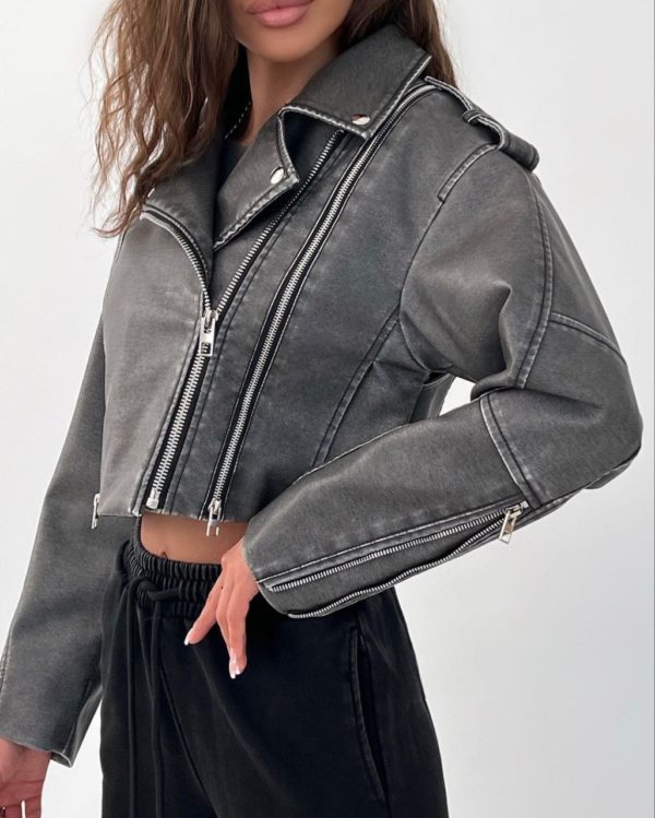 Приобрести Заказать женскую куртку косуху укороченную хорошего качества по оптимальной цене недорого в Украине