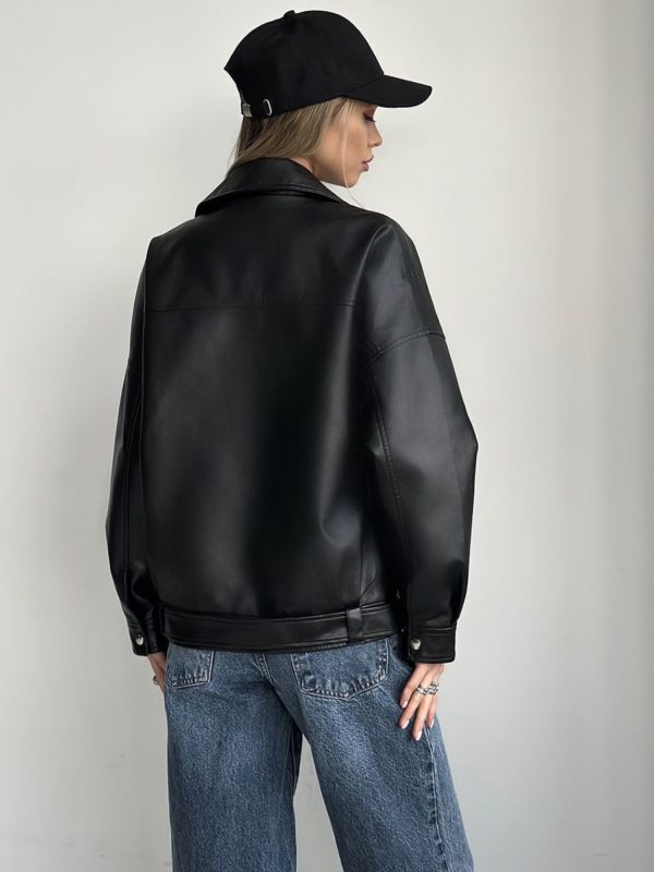 Приобрести Заказать женскую куртку косуху черного цвета удиненную хорошего качества по оптимальной цене недорого в Украине