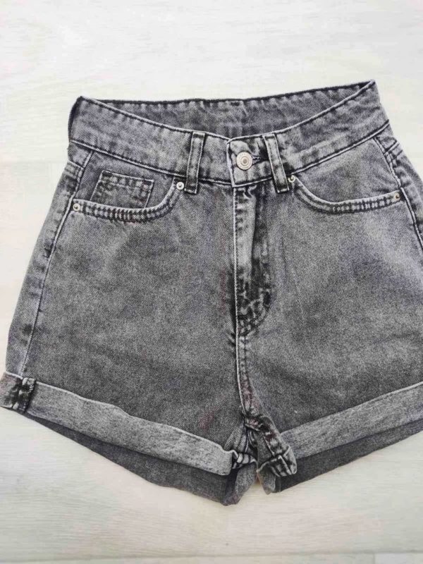 Хочу купить короткие Заказать женские джинсовые шорты котоновые хорошего качества по оптимальной цене недорогие серого цвета серые темные в Украине Украина с подворотом